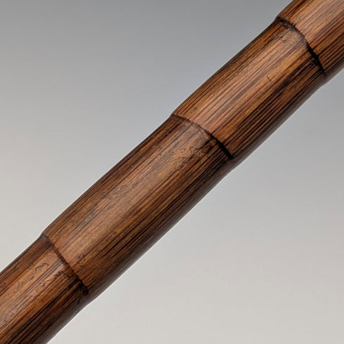 1902 British antique pure silver clutch handle walking stick 88cm J Howell & Co.